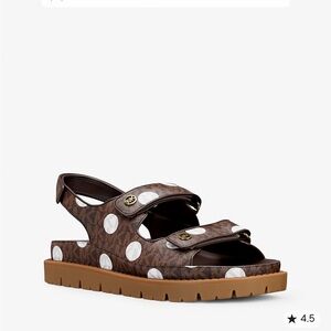 Michael Kors Holland Polka Dot Signature Logo Sandal